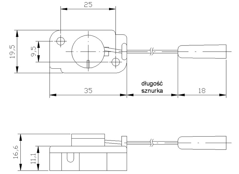 LC-CW-1/40/1,5 cznik cignowy z pogrubionym sznurkiem 37cm - Akcesoria do kontroli dostpu
